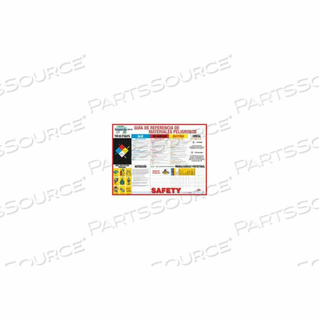 OEM#: SPPST008POSTER, HAZMAT REFERENCE GUIDE (SPANISH), 18 X 24 by National Marker Company