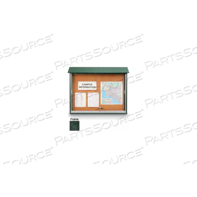 OEM#: UVMC4536-GNУличный информационный центр с раздвижными дверями - 45 Ш x 36 В - WOODLAND GREEN от United Visual Products