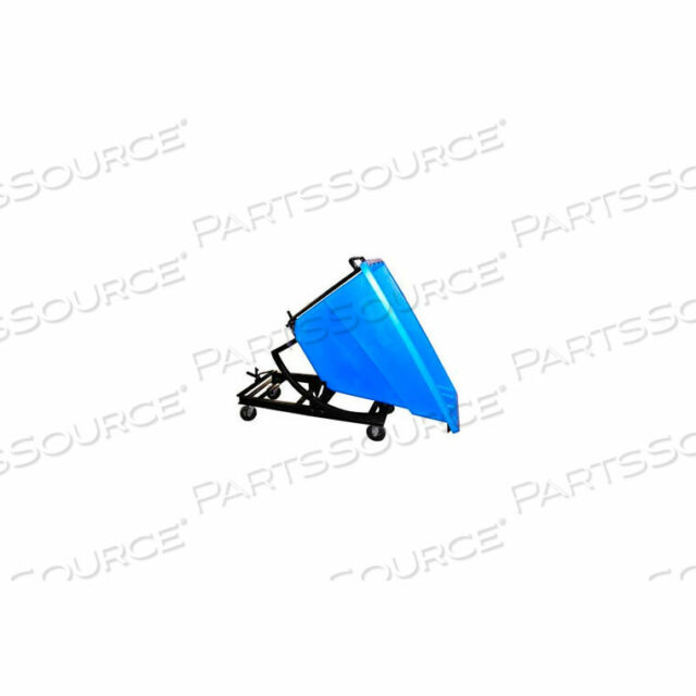 OEM#: SD-5/8C BLUEПЛАСТИКОВЫЙ САМОРАЗГРУЗОЧНЫЙ БУНКЕР ДЛЯ ПОГРУЗЧИКА С ОСНОВАНИЕМ НА РОЛИКАХ, 5/8 КУБ. ЯРДА, ВМЕСТИМОСТЬ 750 ФУНТОВ, СИНИЙ от Bayhead Products