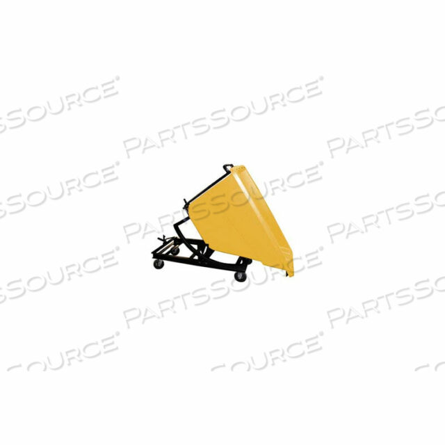 OEM#: SD-5/8C ЖЕЛТЫЙ ПЛАСТИКОВЫЙ САМОРАЗГРУЗОЧНЫЙ БУНКЕР ДЛЯ ПОГРУЗЧИКА С ОСНОВАНИЕМ НА РОЛИКАХ, 5/8 КУБ. ЯРДА, ВМЕСТИМОСТЬ 750 ФУНТОВ, ЖЕЛТЫЙ от Bayhead Products