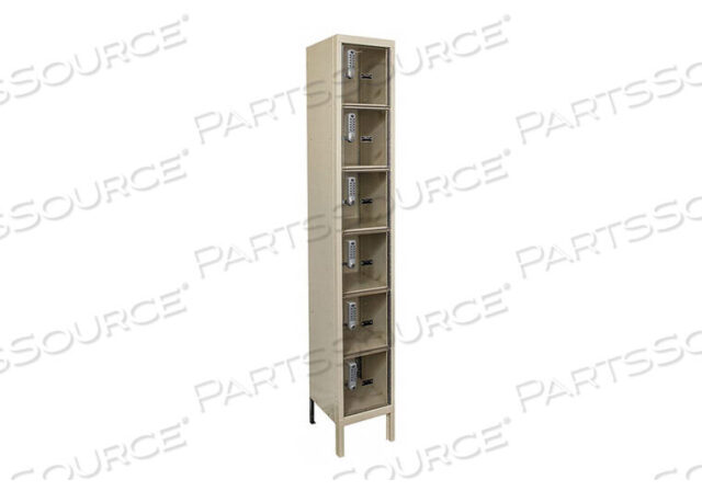 OEM#: UESVP1228-6A-PTSIX TIER 6 DOOR SAFETY-VIEW PLUS LOCKER W/DIGITECH LOCK, 12WX12DX12H, TAN, СБОРКА Hallowell