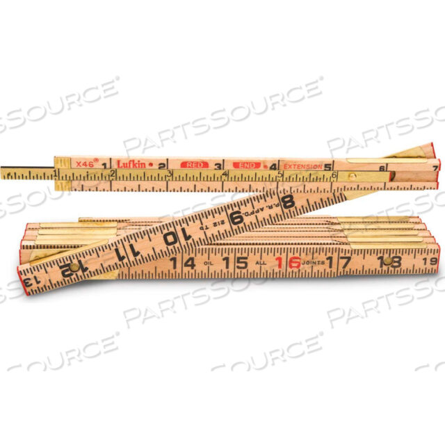 LUFKIN 5/8 X 6 RED END WOOD RULE WITH HOOK