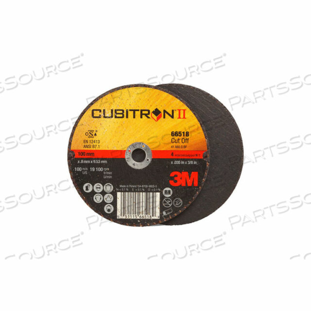 ОТРЕЗНОЙ КРУГ CUBITRON II 66518 T1 4 X .035 X 3/8 КЕРАМИЧЕСКОЕ ЗЕРНО
