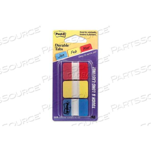 НАДЕЖНЫЕ ЯРЛЫКИ POST-IT 686-RYB, 1 ДЮЙМ X 1,5 ДЮЙМА КРАСНЫЙ, КАНАРЕЙКО-ЖЕЛТЫЙ, СИНИЙ