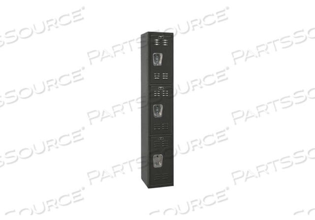 OEM#: U1282-3METRIPLE TIER 3 DOOR BLACK TIE STEEL LOCKER, 12WX18DX24H, ЧЕРНЫЙ, В РАЗОБРАННОМ СОБРАНИЕМ от Hallowell