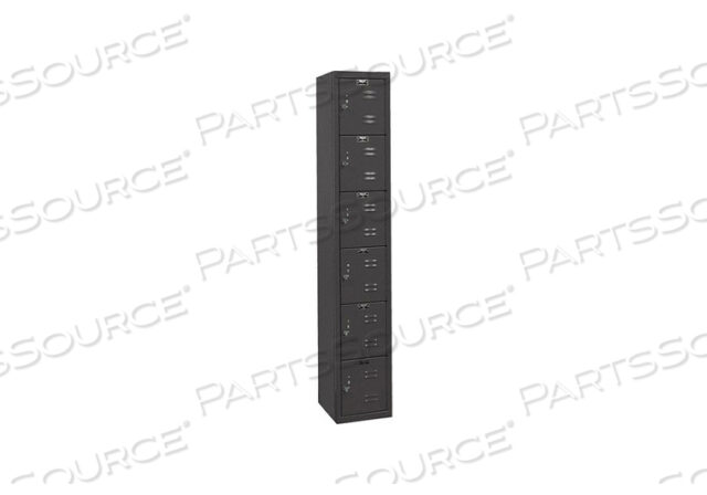 OEM#: U1282-6MESIX TIER 6 DOOR BLACK TIE STEEL LOCKER, 12WX18DX12H, ЧЕРНЫЙ, В РАЗОБРАННОМ СОСТАВЕ от Hallowell