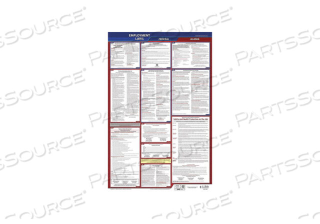 OEM#: 300-AK-1LABORLAW ПЛАКАТ FED/STA AK ENG 26INH 1YR от J.J. Keller & Associates