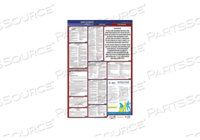 OEM#: 300-CO-1LABORLAW ПЛАКАТ FED/STA CO ENG 26INH 1YR от J.J. Keller & Associates