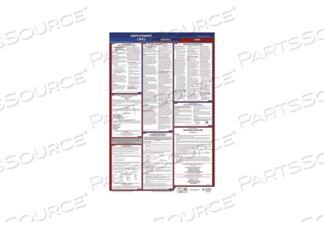 OEM#: 300-IA-3LABORLAW ПЛАКАТ FED/STA IA ENG 26INH 3YR от J.J. Keller & Associates