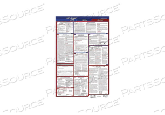 OEM#: 300-KY-3LABORLAW ПЛАКАТ FED/STA KY ENG 26INH 3YR от J.J. Keller & Associates