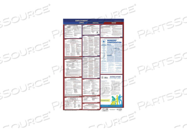 OEM#: 300-ME-1LABORLAW ПЛАКАТ FED/STA ME ENG 26INH 1YR от J.J. Keller & Associates