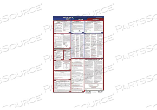 OEM#: 300-MI-1LABORLAW POSTER FED/STA MI ENG 26INH 1YR от J.J. Keller & Associates
