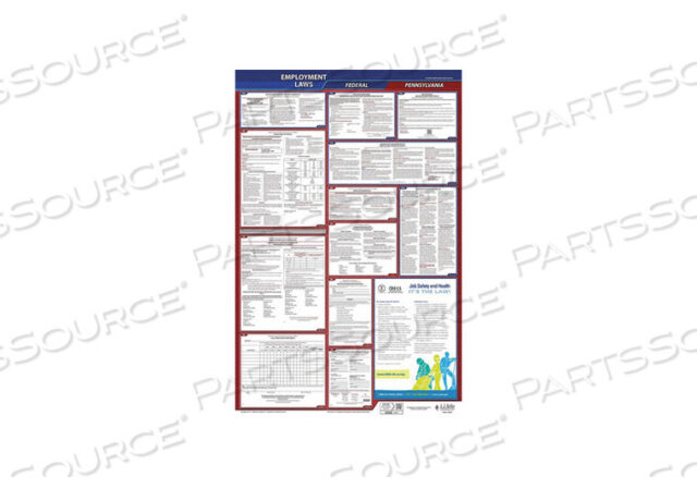 OEM#: 300-PA-3LABORLAW ПЛАКАТ FED/STA PA ENG 26INH 3YR от J.J. Keller & Associates