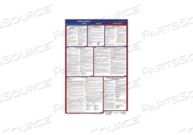 OEM#: 300-PRLABORLAW POSTER FED/STA PR ENG 40WX26INH от J.J. Keller & Associates