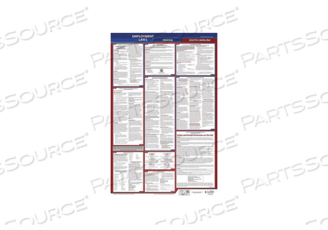 OEM#: 300-SC-3LABORLAW ПЛАКАТ FED/STA SC ENG 26INH 3YR от J.J. Keller & Associates