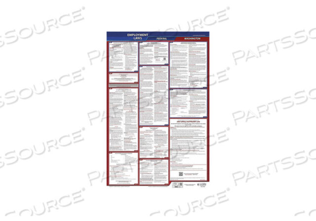 OEM#: 300-WALABORLAW POSTER FED/STA WA ENG 40WX26INH от J.J. Keller & Associates
