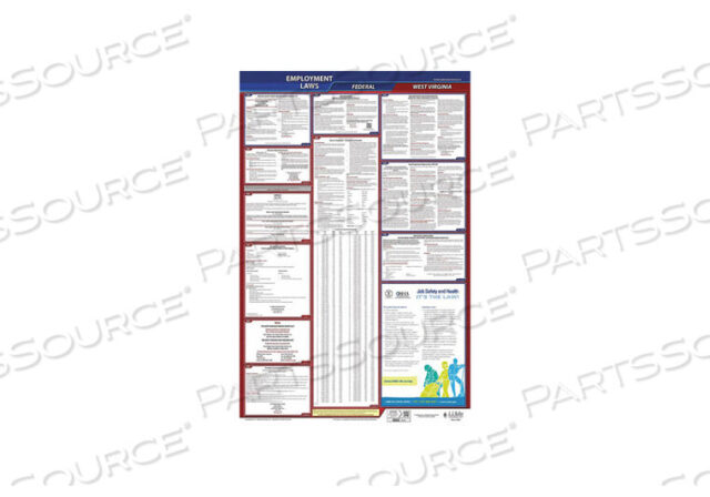 OEM#: 300-WVLABORLAW POSTER FED/STA WV ENG 40WX26INH от J.J. Keller & Associates