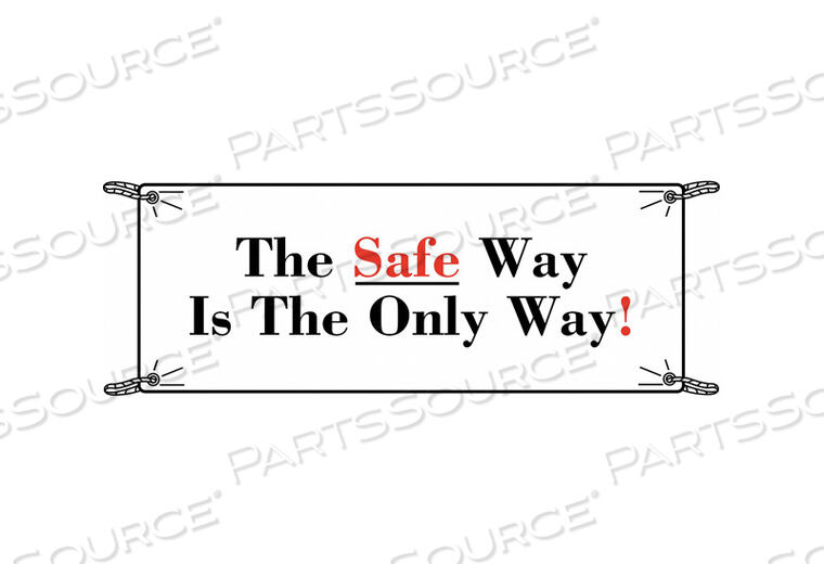 OEM#: 106304БАННЕР БЕЗОПАСНОСТИ 3-1/2 X 10 ФУТОВ. ВИНИЛОВЫЙ от Brady Americas