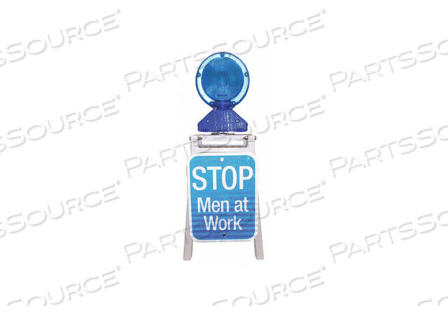 OEM#: PS-M900SB-SLED STOP SIGN STOP MEN AT WORK WT/BLUE от Railhead Gear