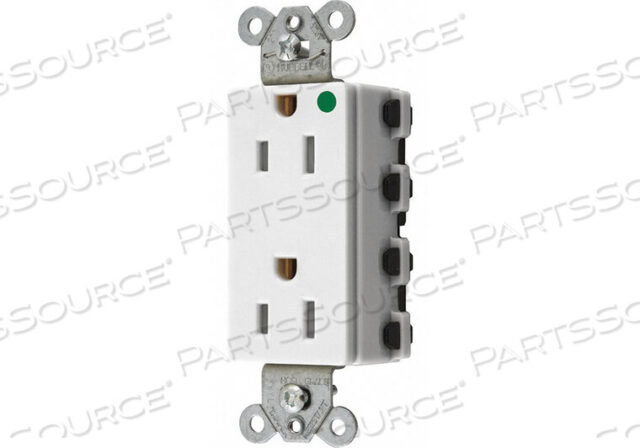 OEM#: SNAP2172WTRARECEPTACLE WHT 0.5 HP 15A 3 WIRES от Hubbell Incorporated, Wiring Device-Kellums