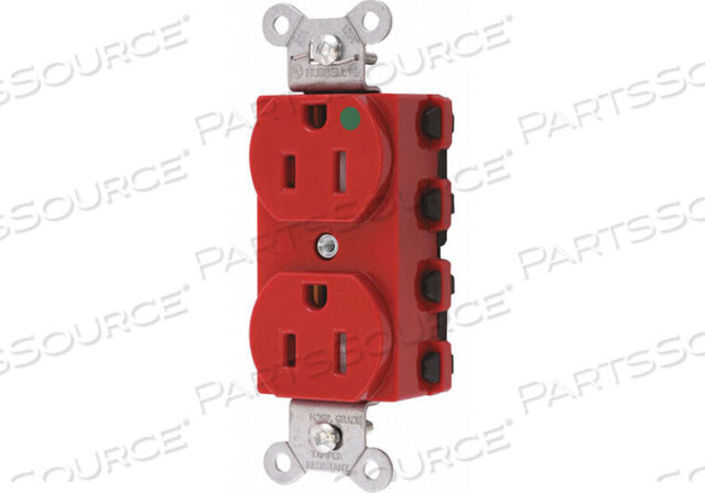 OEM#: SNAP8200RTRARECEPTACLE КРАСНЫЙ 15A 3 ПРОВОДА НЕЙЛОН от Hubbell Incorporated, Wiring Device-Kellums