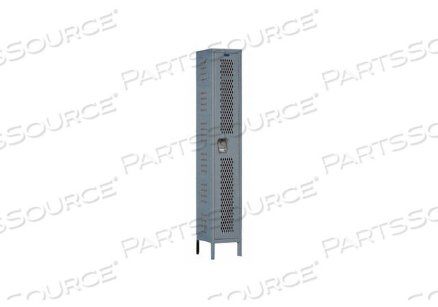 OEM#: U1258-1HDV-HGSОДНОЯРУСНЫЙ 1-ДВЕРНЫЙ ПРОЧНЫЙ ВЕНТИЛИРУЕМЫЙ ШКАФЧИК, 12ШX15DX72В, ТЕМНО-СЕРЫЙ, В РАЗОБРАННОМ СОСТАВЕ от Hallowell