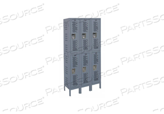 OEM#: U3258-2HV-A-HGДВУХЪЯРУСНЫЙ 6-ДВЕРНЫЙ ПРОЧНЫЙ ВЕНТИЛИРУЕМЫЙ ШКАФ, 12 ШИРИНА X 15 ДВЕРЕЙ, ТЕМНО-СЕРЫЙ, СБОРКА Hallowell
