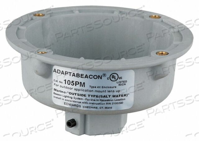 OEM#: 105PMSIGNAL MOUNTING BASE 3/4 HUB ADAPTABEACON 105 CHAMELEON 105 SERIES от Edwards Signaling