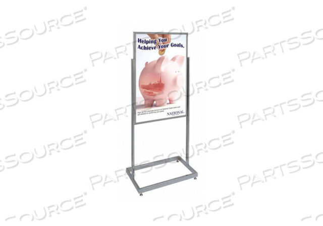 OEM#: UVE52436-CHROMESIGN HOLDER PEDESTAL 24X36 ALUM CHROME от United Visual Products