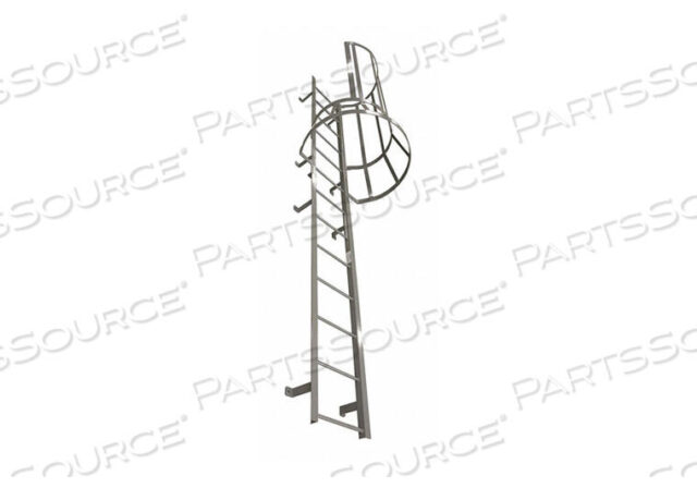 OEM#: M18SC L10 C1 ФИКСИРОВАННАЯ ЛЕСТНИЦА С КАРКАСОМ БЕЗОПАСНОСТИ 17 ФУТОВ 3 ДЮЙМА H от Cotterman