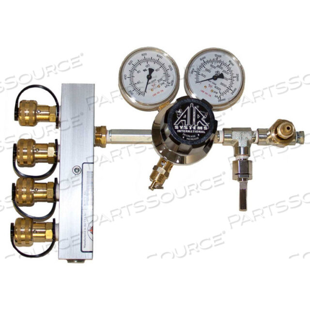 4-OUTLET BREATHING AIR REGULATOR/MANIFOLD, 6000 PSI, HANSEN, HP-CW1-702