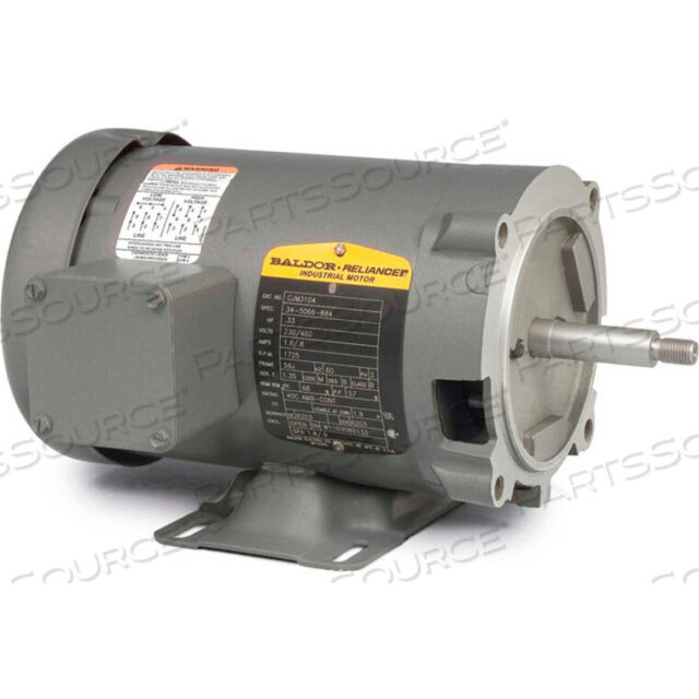 OEM#: CJM3112MOTOR, .75HP, 1725RPM, 3PH, 60HZ, 56J, 3420M, ОТКРЫТЫЙ, F1 от BALDOR