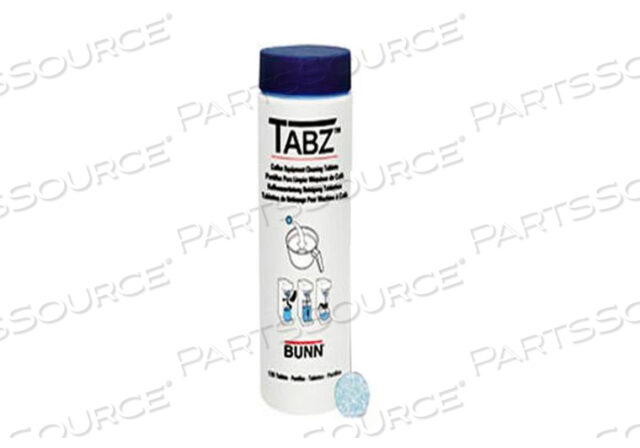 ТАБЛЕТКИ TABZ ДЛЯ ОЧИСТКИ КОФЕВАРКИ, 120 ШТ. В БУТЫЛКЕ / 12 БУТЫЛОК