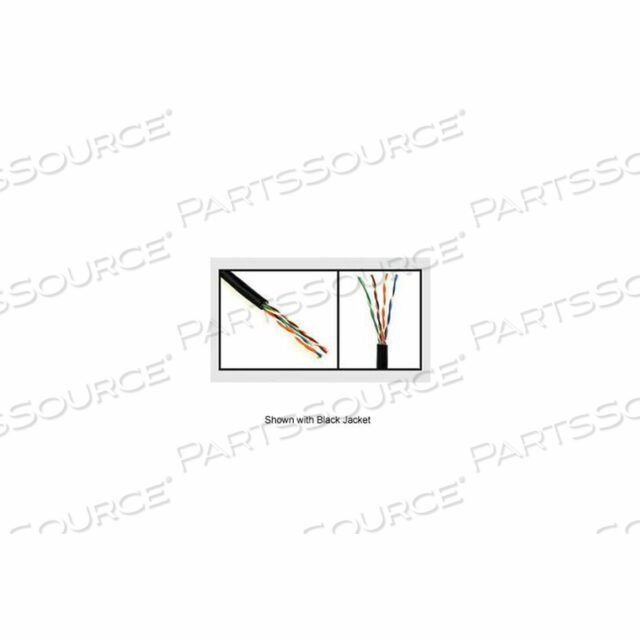 4 PR 24AWG CAT5E ПВХ СИАМСКИЙ СИНИЙ - 500 ФУТОВ. КАТУШКА ЧЕРНАЯ