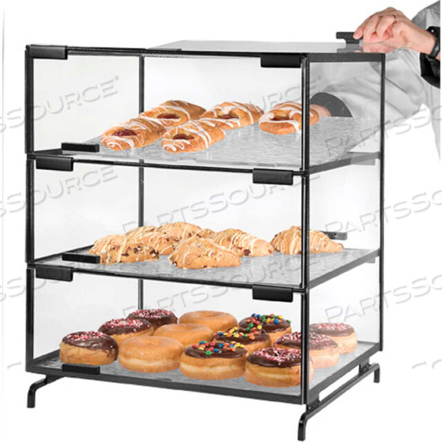 3-ЯРУСНАЯ КОНДИТЕРСКАЯ КОРОБКА 16 Ш X 23 Г X 20 В ЧЕРНАЯ