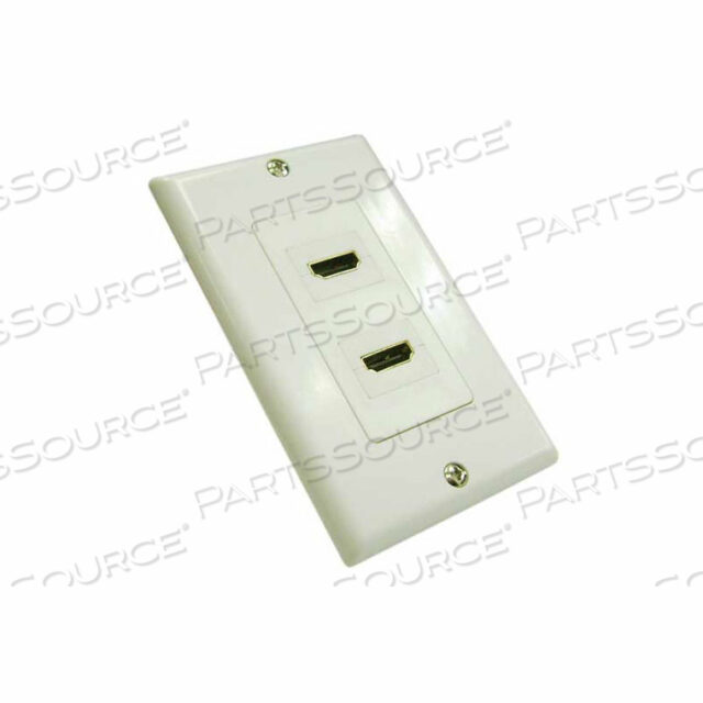 ВЕРТИКАЛЬНЫЙ КАБЕЛЬ, НАСТЕННАЯ ПЛАСТИНА HDMI DECORA STYLE - 2 ПОРТА, 180 ГРАДУСОВ БЕЛЫЙ