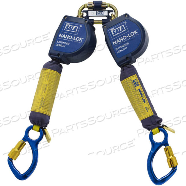 EXTENDED TWIN-LEG SELF RETRACTING LIFELINE, CARABINERS, 11