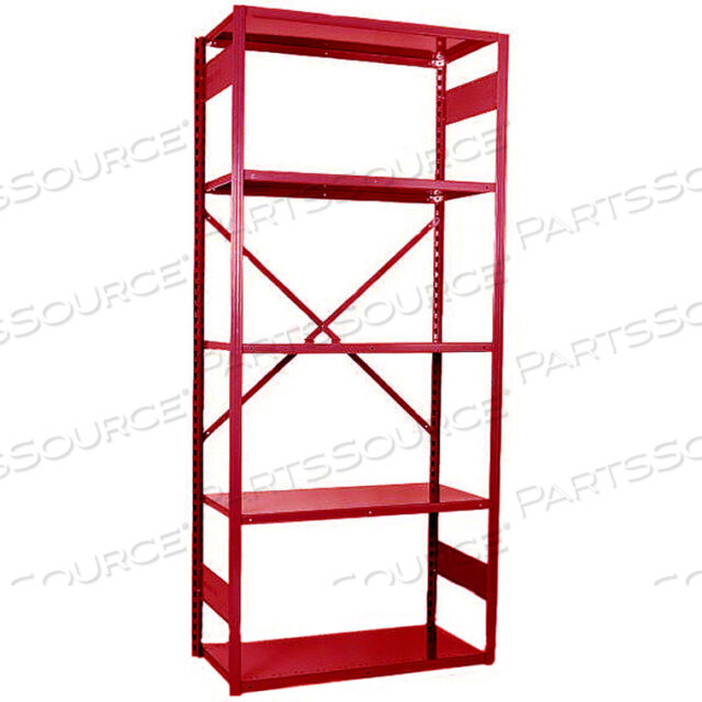 ОТКРЫТЫЙ СТАРТОВЫЙ МОДУЛЬ ПОЛОК VG-20 GAUGE - 36 Ш X 24 Г X 84 В С 7 ПОЛКАМИ, ТЕКСТУРИРОВАННЫЙ ВИШНЕВО-КРАСНЫЙ