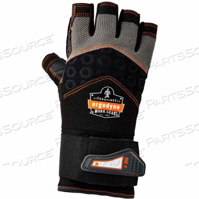 OEM#: 17714PROFLEX 910 ПЕРЧАТКИ УДАРНЫЕ С ПОЛУПАЛЬЦАМИ, С ПОДДЕРЖКОЙ ЗАПЯСТЬЯ, ЧЕРНЫЕ, L от Ergodyne