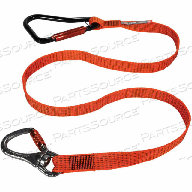 OEM#: 19149SQUIDS 3148 STANDARD TOOL LANYARD XL CARABINER AND SWIVEL, 80LBS, ORANGE от Ergodyne