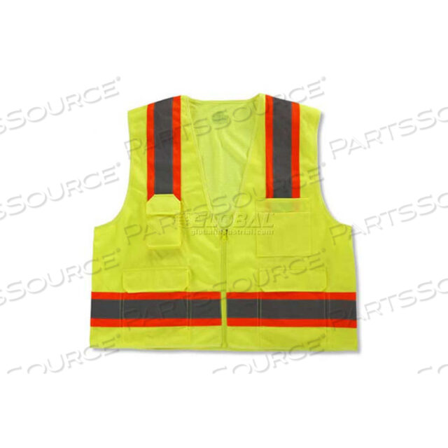 OEM#: 240758248Z ДВУХЦВЕТНЫЙ ЖИЛЕТ SURVEYORS КЛАССА 2 - ЛАЙМ от Ergodyne
