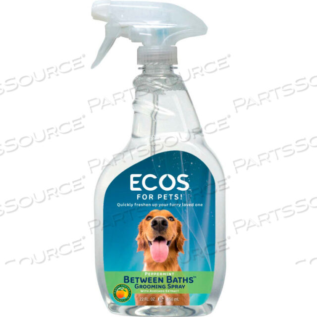 ECOS, СПРЕЙ ДЛЯ УХОДА ЗА ДОМАШНИМИ ЖИВОТНЫМИ МЕЖДУ КУПАНИЕМ, МЯТА/РАСПЫЛИТЕЛЬ, 22 УНЦИИ.