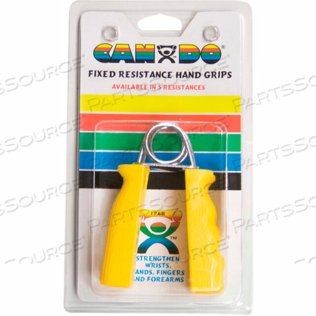 OEM#: 10-1804CANDO FIXED ERGOGRIP ТРЕНАЖЕР ДЛЯ КИСТЕЙ, ЖЕЛТЫЙ, X-EASY, СОПРОТИВЛЕНИЕ 3 ФУНТА, 1 ПАРА от Fabrication Enterprises