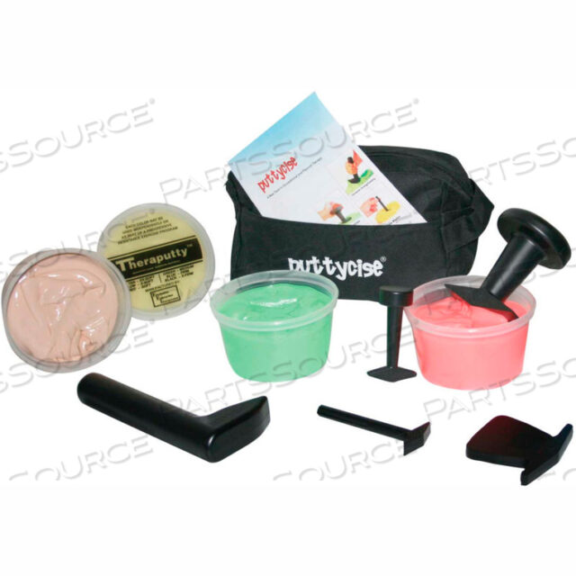 OEM#: 10-2824НАБОР ШПАТЛЕВОК PUTTYCISE THERAPUTTY, 5 ИНСТРУМЕНТОВ, 4 ШПАТЛЕВКИ ПО 1 ФУНТУ, EASY (КОРИЧНЕВЫЙ, ЖЕЛТЫЙ, КРАСНЫЙ, ЗЕЛЕНЫЙ) от Fabrication Enterprises