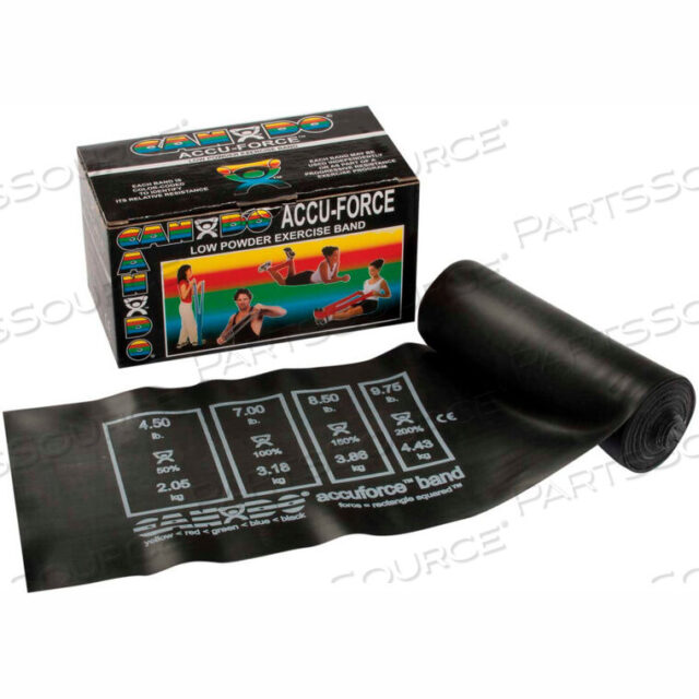 OEM#: 10-5915CANDO ACCUFORCE EFERCISE BAND, ЧЕРНЫЙ, РУЛОН 6 ЯРДОВ от Fabrication Enterprises