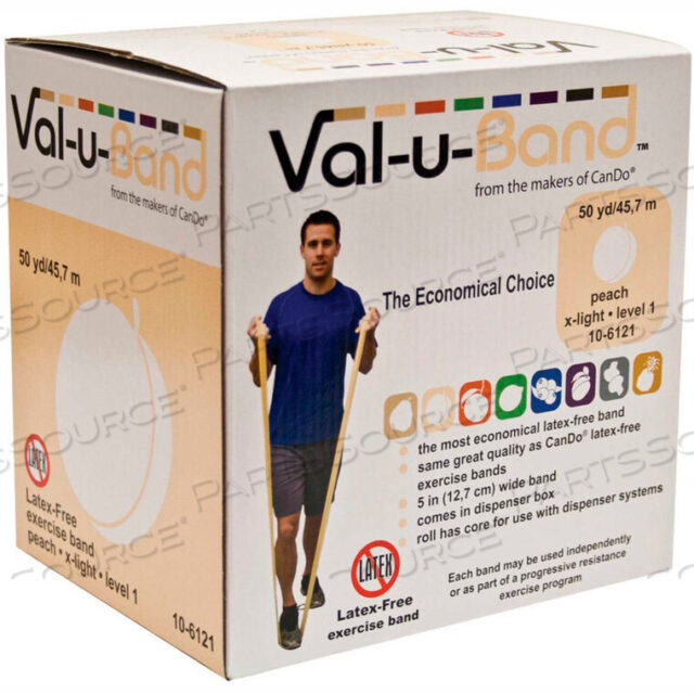 OEM#: 10-6121VAL-U-BAND ЛАТЕКСНАЯ ЭЛАНТИЧЕСКАЯ ЛЕНТА, ПЕРСИКОВАЯ - УРОВЕНЬ 1, РУЛОН 50 ЯРДОВ/КОРОБКА от Fabrication Enterprises