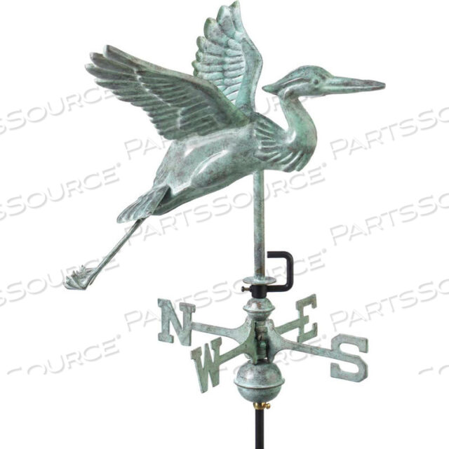 САДОВЫЙ ФЛЮГЕР BLUE HERON, BLUE VERDE COPPER, С КРЕПЛЕНИЕМ НА КРЫШЕ