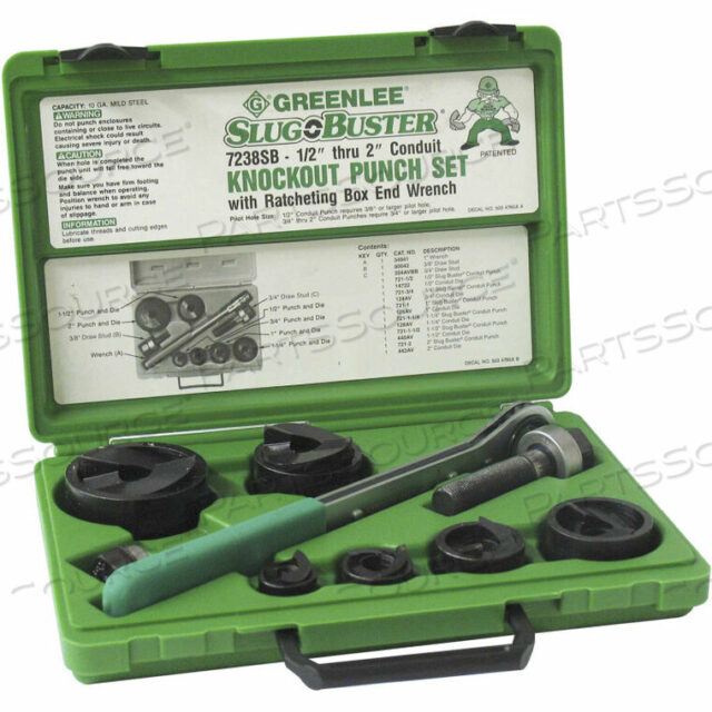 OEM#: 7238SBMANUAL KNOCKOUT KIT 6 ROUND KO SLUG-SPLITTING от Greenlee