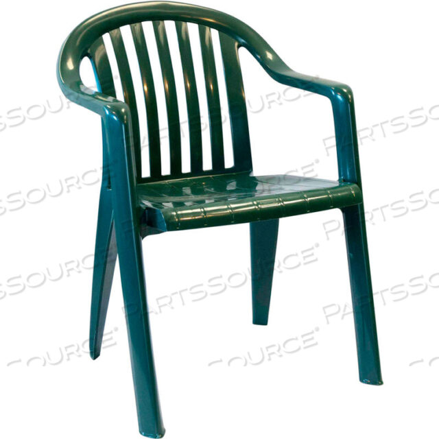 OEM#: US023078Уличное кресло с низкой спинкой из смолы - ЗЕЛЕНОЕ от Grosfillex