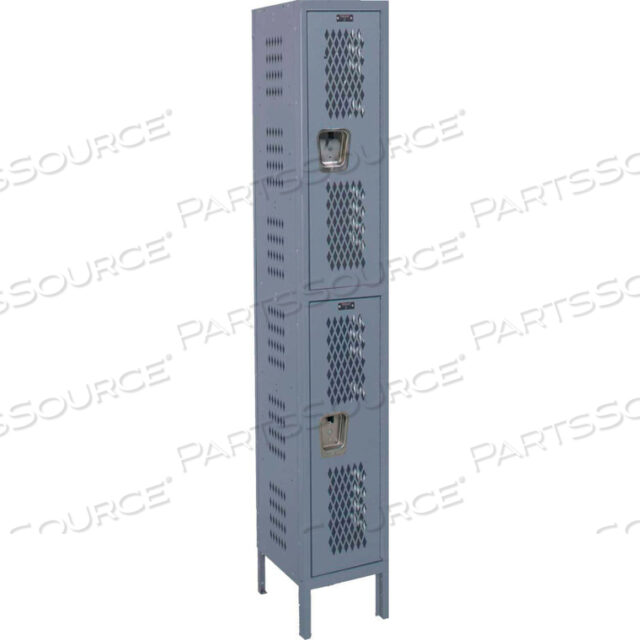 OEM#: U1518-2HDV-HGU1518-2HDV ПРОЧНЫЙ ВЕНТИЛИРУЕМЫЙ ШКАФЧИК ДВУХЪЯРУСНЫЙ 15X21X36 2 ДВЕРИ В НЕСОБРАННОМ ВИДЕ ТЕМНО-СЕРЫЙ от Hallowell